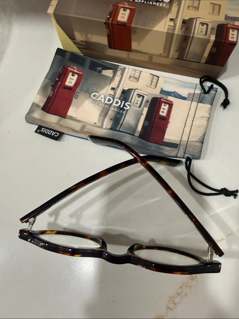 CADDIS Dogleg reading glasses + 3